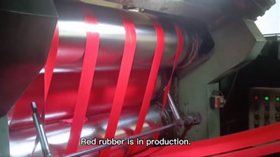 Produção de borracha vermelha para mangueiras de combustível e diesel